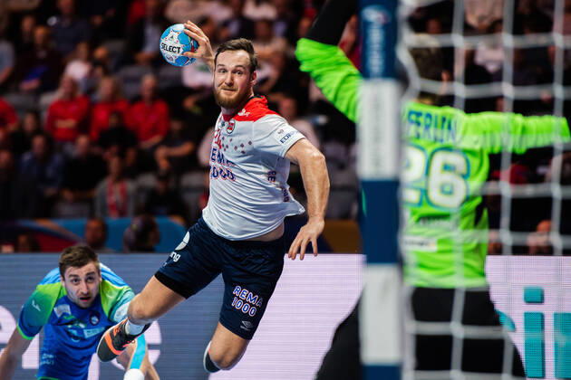 200125 Christian O Sullivan of Norway during the EHF European Handball Championship bronze match between Norway and Slovenia on January 25, 2020 in Stockholm Photo Johanna Lundberg BILDBYRAN kod JL 136107 bbeng ehf euro 2020 em 2020 european mens handball championship 2020 handball handball handball e20 handball handball em 2020 norway norway slovenia slovenia bronze match bronze match,  Copyright: JOHANNAxLUNDBERG BB200125ZI099
