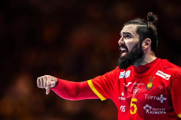 200126 Jorge Maqueda Peno of Spain during the EHF European Handball Championship final between Spain and Croatia on January 26, 2020 in Stockholm,  Copyright: JESPERxZERMAN BB200126JZ056
