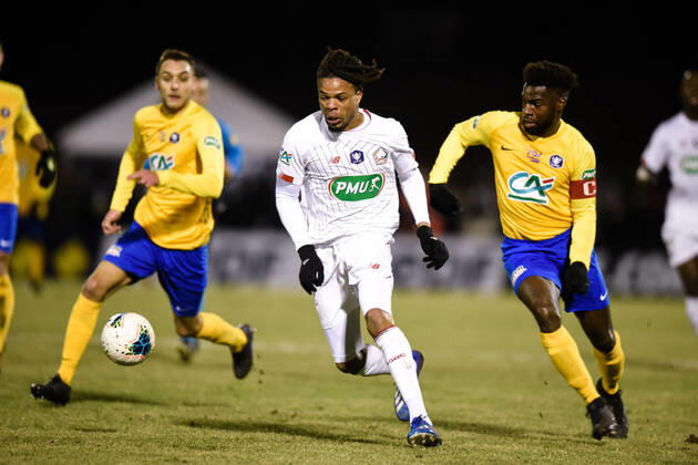 Loic Remy ( 9 - LOSC ) - Ismael Gace ( 4 - Epinal ) - FOOTBALL : SAS Epinal vs Lille OSC - Coupe de France - Epinal - 29 01 2020 FedericoPestellini Panoramic 