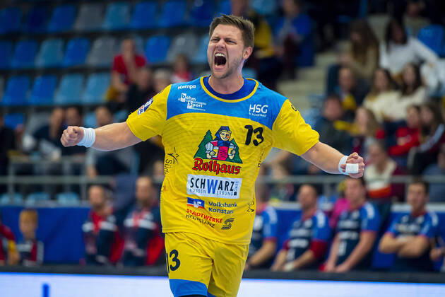 Bietigheim, Germany 01 February 2020 2 BL 19 20 SG BBM Bietigheim vs HSG Konstanz Fabian Wiederstein Konstanz Joy Joy Emotion Bietigheim Bissingen Egetrans Arena Baden Württemberg Germany