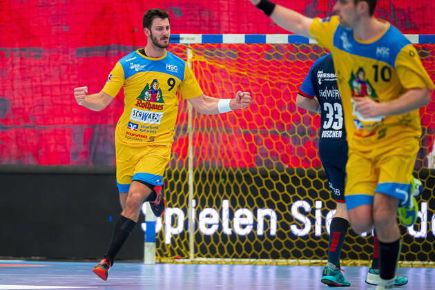 Bietigheim, Germany 01 February 2020 2 BL 19 20 SG BBM Bietigheim vs HSG Konstanz Matthias Hild Konstanz Bietigheim Bissingen Egetrans Arena Baden Württemberg Germany