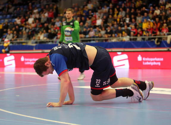 BAU 01 02 2020 Bietigheim Handball SG BBM Bietigheim vs HSG Konstanz, Jonas Link BBM on the ground
