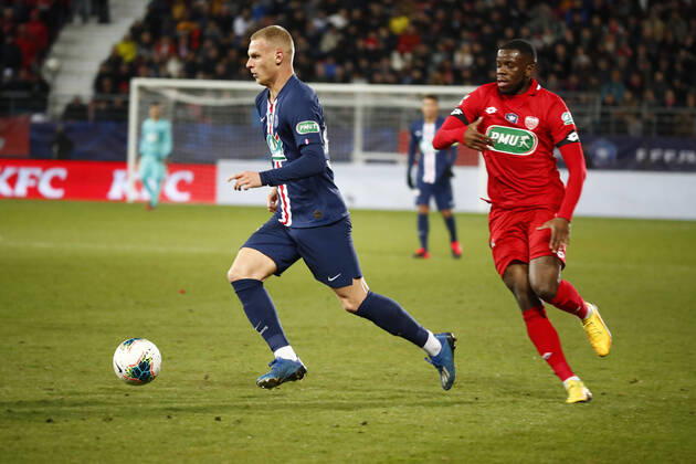 Mitchel Bakker (PSG) FOOTBALL : Coupe de France - Dijon vs PSG - Ligue 1 - 12 02 2020 GwendolineLeGoff Panoramic 