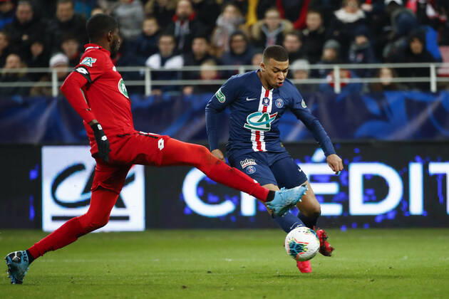 Kylian Mbappe ( PSG ) FOOTBALL : Coupe de France - Dijon vs PSG - Ligue 1 - 12 02 2020 GwendolineLeGoff Panoramic 