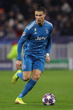 Juventus s Portuguese striker Cristiano Ronaldo during the UEFA Champions League match at the Groupama Stadium, Lyon. Picture date: 26th February 2020. Picture credit should read: Jonathan Moscrop Sportimage EDITORIAL USE ONLY. No use with unauthorised audio, video, data, fixture lists, club league logos or live services. Online in-match use limited to 120 images, no video emulation. No use in betting, games or single club league player publications. SPI-0491-0031