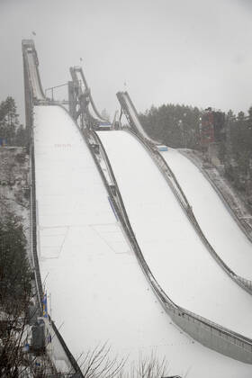 Ski jumping, Skispringen, Ski, nordisch arena the Lahti Ski Games FIS WC Ski Jumping Men HS 130 at the Lahti Ski games 1. March 2020 in Lahti, Finland. (Tomi Hänninen Newspix24) Copyright: xTomixHänninenx np24th0157441169