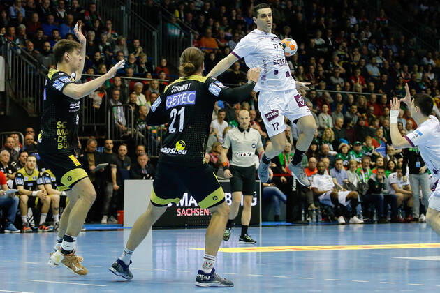 01 03 2020, xgox, Handball EHF Cup, SC Magdeburg HBC Nantes emspor, f l Kiril Lazarov Nantes GETEC Arena