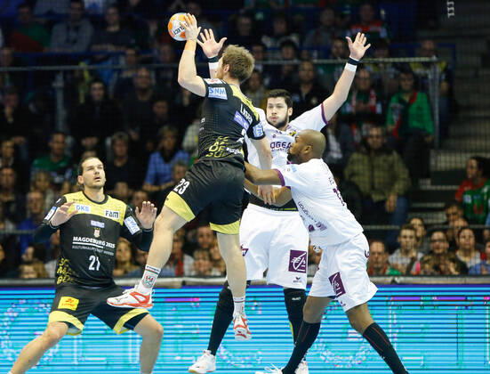 01 03 2020, xgox, Handball EHF Cup, SC Magdeburg HBC Nantes emspor, f l Albin Lagergren Magdeburg, 23 GETEC Arena