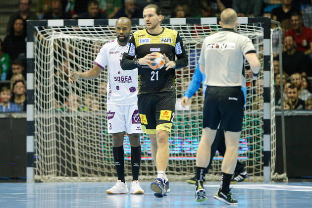 01 03 2020, xgox, Handball EHF Cup, SC Magdeburg HBC Nantes emspor, f l Erik Schmidt Magdeburg, 21 GETEC Arena