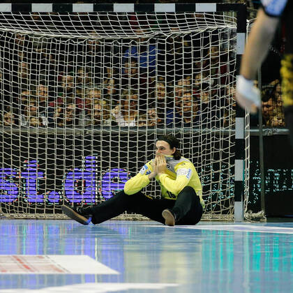 01 03 2020, xgox, Handball EHF Cup, SC Magdeburg HBC Nantes emspor, from l Jannick Green Krejberg Magdeburg, 16 disappointed, looks disappointed, depressed, disappointed GETEC Arena