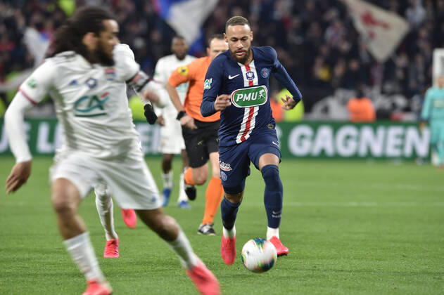 Neymar (psg) FOOTBALL : Olympique Lyonnais vs Paris Saint Germain - Coupe de France - 1 2 finale - 04 03 2020 FredericChambert Panoramic 