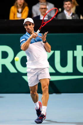 TENNIS - Davis Cup, AUT vs URU PREMSTAETTEN,AUSTRIA,06.MAR.20 - TENNIS - ITF Davis Cup, Austria vs Uruguay. Image shows Pablo Cuevas (URU). GEPAxpictures xMaticxKlansek