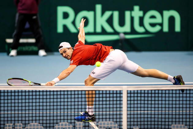 TENNIS - Davis Cup, AUT vs URU PREMSTAETTEN,AUSTRIA,06.MAR.20 - TENNIS - ITF Davis Cup, Austria vs Uruguay. Image shows Jurij Rodionov (AUT). GEPAxpictures xMaticxKlansek