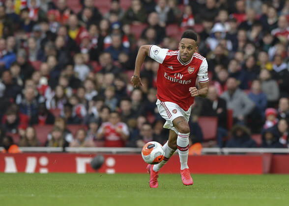 Pierre-Emerick Aubameyang of Arsenal during the Premier League match between Arsenal and West Ham United at the Emirates Stadium, London, England on 7 March 2020. Copyright: xVincexxMignottx PMI-3428-0089