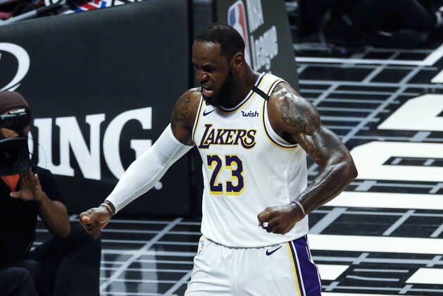March 8, 2020, Los Angeles, California, U.S: Los Angeles LakersÃ¢â‚¬â ¢ LeBron James (23) reacts after scoring and drawing a foul during an NBA, Basketball Herren, USA basketball game between the Los Angeles Clippers and Los Angeles Lakers, Sunday, March 8, 2020, in Los Angeles. Los Angeles U.S. - ZUMAc68_ 20200308_zaf_c68_005 Copyright: xRingoxChiux