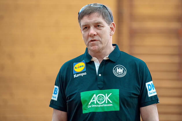 First training of the DHB national team with new national coach Alfred Gislason DHB course in preparation for the international match against the Netherlands in the Ballhaus Arena Aschaffenburg Copyright xVIADATAx xHolgerxJohnx Aschersleben Sachsen Anhalt Germany