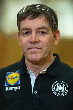 First training of the DHB national team with new national coach Alfred Gislason DHB course in preparation for the international match against the Netherlands in the Ballhaus Arena Aschaffenburg Copyright xVIADATAx xHolgerxJohnx Aschersleben Sachsen Anhalt Germany