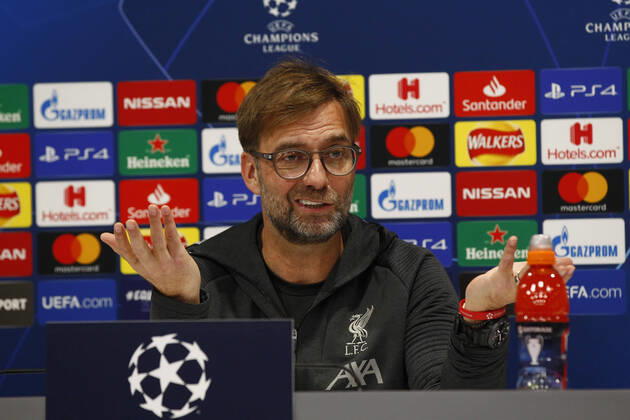 Bilder des Jahres 2020, Sport 03 MÃ¤rz Sport Themen der Woche KW11 Sport Bilder des Tages 10th March 2020; Anfield, Liverpool, Merseyside, England; UEFA Champions League, Liverpool versus Atletico Madrid, press conference, PK, Pressekonferenz Liverpool manager Jurgen Klopp speaking to the media during today s press conference at Anfield ahead of tomorrow s Champions League match against Atletico Madrid  ActionPlus12216669 AlanxMartin