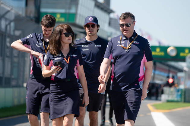 Lance Stroll BWT Racing Point F1 Team at trackwalk with the team, Formula 1, Australian Grand Prix, Albert Park Circuit Melbourne, 11 03 2020 Formula 1, Australian Grand Prix, Albert Park Circuit Melbourne, 11 03 2020 Melbourne Copyright: xMemmlerx Eibner-Pressefotox EP_mmr
