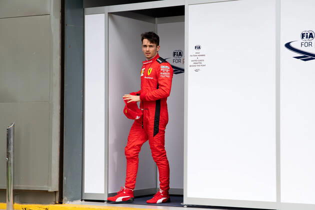 MELBOURNE, AUSTRALIA - MARCH 12: Scuderia Ferrari Mission Winnow driver Charles Leclerc at The Australian Formula One Grand Prix on March 12, 2020, at The Melbourne Grand Prix Circuit in Albert Park, Australia. (Photo by Speed Media Icon Sportswire) AUTO: MAR 12 F1 - Australian Grand Prix Icon20031206551