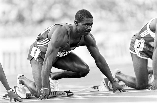 870829 Athletics, World Athletics Championships Ben Johnson of Canada during 100 m at The World Athletics Championships on August 29, 1987 in Rome, Italy BILDBYRAN,  Copyright: BILDBYRAN 870829012
