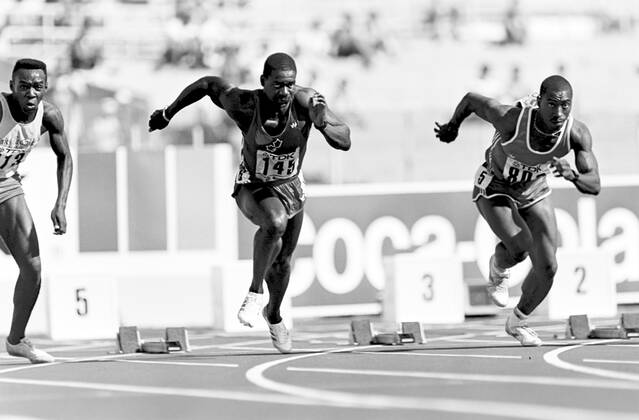870829 Athletics, World Athletics Championships Ben Johnson of Canada during 100 m at The World Athletics Championships on August 29, 1987 in Rome, Italy BILDBYRAN,  Copyright: BILDBYRAN 870829014