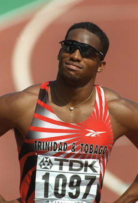 970802 Athletics, World Athletics Championships Ato Boldon of Trinidad Tobago during 100 m at The World Athletics Championships on August 2, 1997 in Athens, Greece BILDBYRAN,  Copyright: BILDBYRAN 970802026