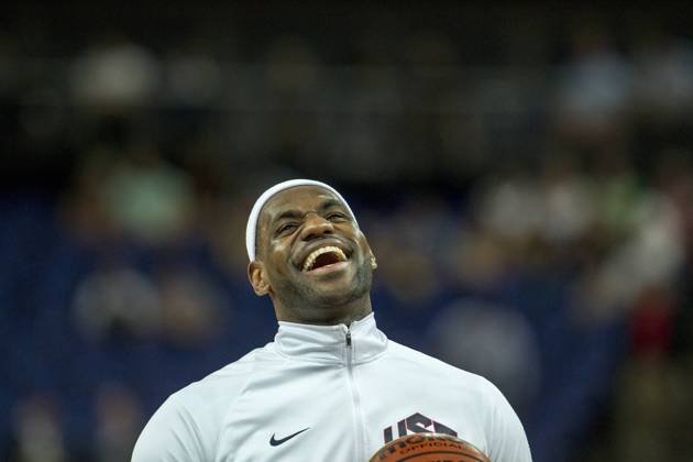 London 2012-Olympics-Basketball_M_Gold Lebron James (USA) competing in the Gold Medal Men s Basketball Game at the Olympic Summer Games, London 2012 London England Copyright: xChrisxTrotman PCNx OL1231-120048