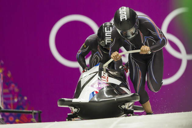 Olympics Sochi 2014 Elana Meyers and Lauryn Williams USA-1 competing in the Women s Bobsleigh at the Olympic Winter games, Winterspiele,Spiele, Summer games Sochi 2014 Sochi Russia Copyright: xDrewxRuiz PCNx OL1498-180798