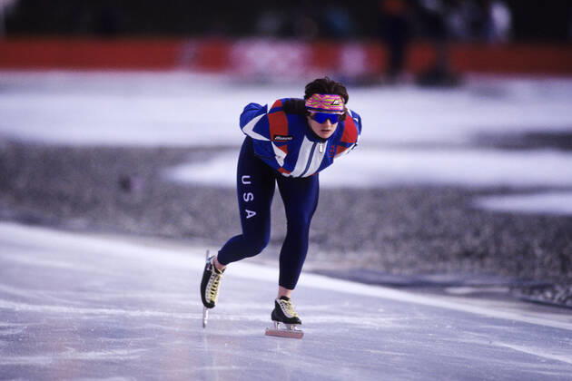 Speedskating Bonnie Blair USA 1000m Gold medal winner,1992 Olympic Winter games, Winterspiele,Spiele, Summer games Albertville France Copyright: xPaulxJxSutton DUOMO PCNx SS0101 067574