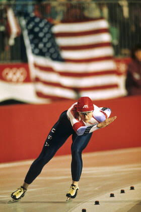 Speedskating Bonnie Blair USA 1992 Olympic Winter games, Winterspiele,Spiele, Summer games Albertville France Copyright: xPaulxJxSutton DUOMO PCNx SS0101 106073