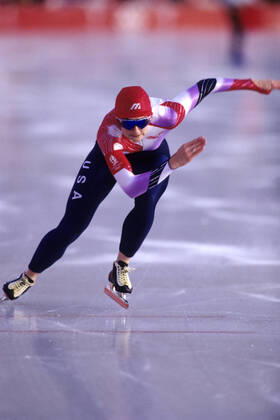 Speedskating Bonnie Blair USA 1992 Olympic Winter games, Winterspiele,Spiele, Summer games Albertville France Copyright: xStevenxExSutton DUOMO PCNx SS0102 067557