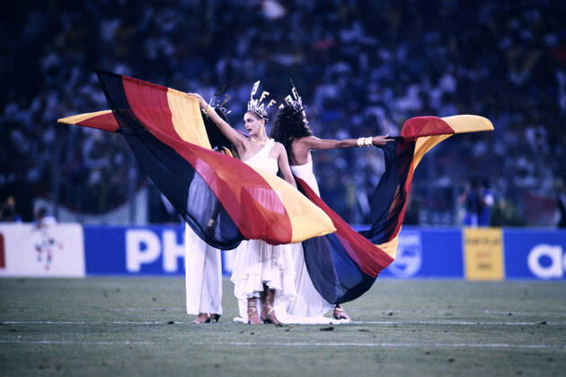 GERMANY World Champions Opening Ceremony FIFA World Cup 1990 in Italy Final Germany Argentina 1 0 on 08 07 1990 in Rome