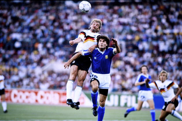 VOELLER Rudi Team Germany with RUGGERI Oscar Team Germany World Champion FIFA World Cup 1990 in Italy Final Germany Argentina 1 0 on 08 07 1990 in Rome