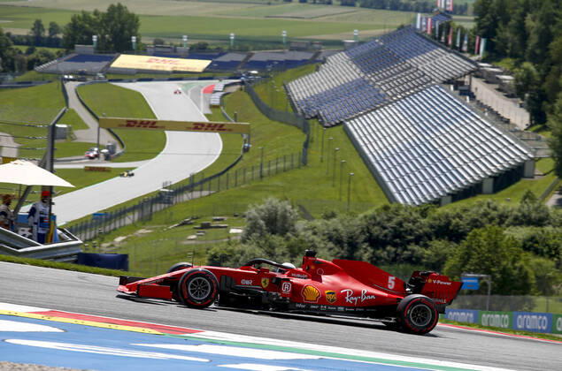 Sport Bilder des Tages Motorsports: FIA Formula One World Championship, WM, Weltmeisterschaft 2020, Grand Prix of Austria, 5 Sebastian Vettel (GER, Scuderia Ferrari Mission Winnow), Spielberg Austria