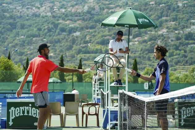 Rayanne Roumane - Pierre Hugues Herbert Tennis : Tournoi Challenge Elite FFT - Nice - 07 07 2020 NorbertScanella PanoramiC 
