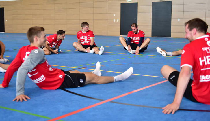09 07 2020 Handball Season 2020 2021 Training start HC Erlangen HCE OGo Christopher Bissel 21, HC Erlangen HCE Janis Boick 32, HC Erlangen HCE Jan Schäffer 25, HC Erlangen HCE
