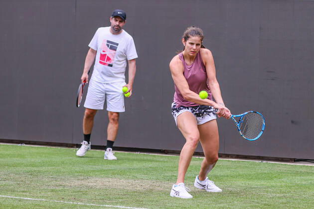 Julia Görges GER , bett1ACES, Berlin, LTTC Red White Steffi Graf Stadium, 11 07 2020,