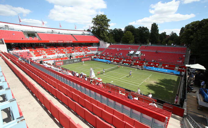 Roberto Bautista Agut ESP vs Jan Lennard Struff GER Overview Centre Court Steffi Graf Stadion Tennis bet1Aces Men Season 2019 2020 13 07 2020