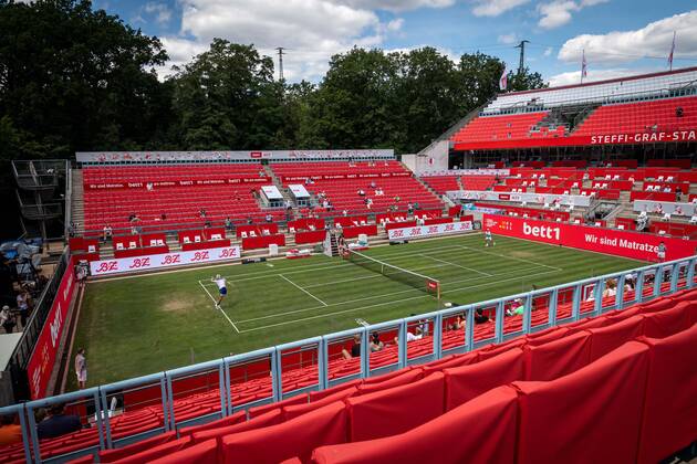 Tennis Berlin 13 07 2020 Bett1aces Tournament Steffi Graf Stadion Sportst°tte few spectators Corona Security concept