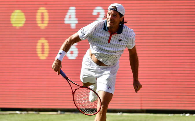 Tommy Haas GER Tommy Hass GER vs Jannik Sinner ITA Bett1ACES tennis tournament tennis tournament, tennis tournament, ladies and gentlemen on LTTC Tot Weiss facility at Steffi Graf Stadium Berlin, 13 7 2020