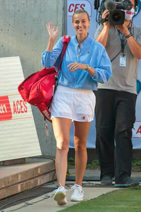 Arrival Petra Kvitova, Andrea Petkovic challenges the double Wimbledon winner Petra Kvitova, Tennis bett1aces at LTTC Rot Weiss e V Steffi Graf Stadion, 13 07 2020, GER, Berlin, Tennis, Petkovic vs Kvitova, bett1aces , 13 07 2020 Berlin Copyright: xUwexKoch xEibner-Pressefotox EP_ukh