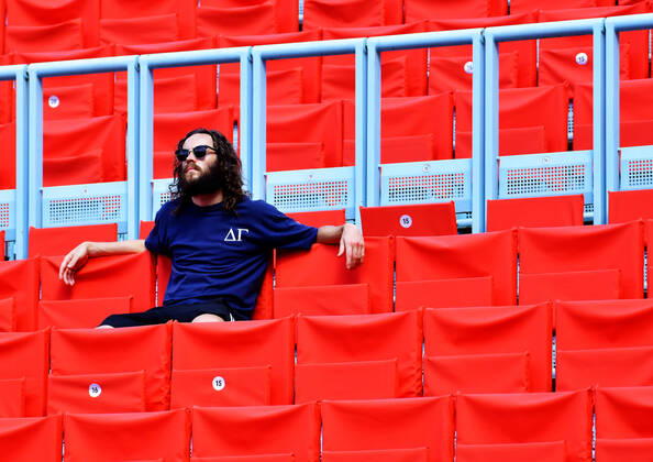 13 07 2020, xlakx, Sport Tennis, bett1Aces 2020 in Berlin emspor, v l The chairs got a new look for the tournament but few spectators Berlin