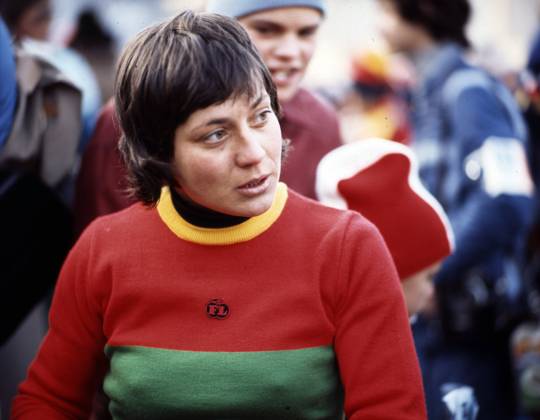 02 02 76 Olympia Innsbruck Austria, Innsbruck, 02 02 1976, Winter Olympia 1976 in Innsbruck Rosi Mittermaier BRD at the downhill