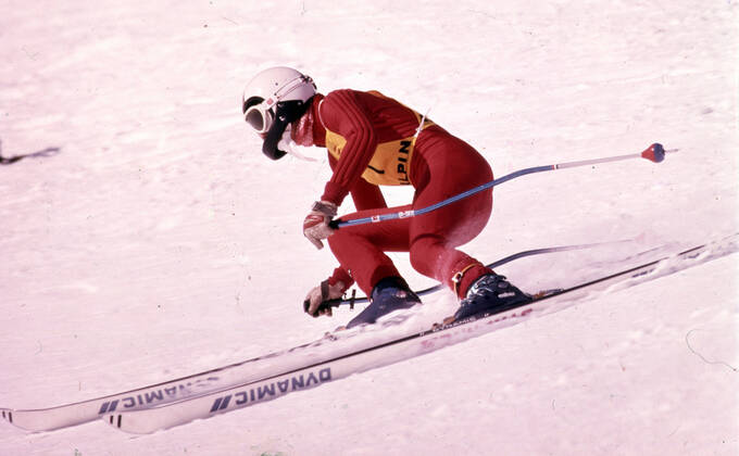 02 02 76 Olympia Innsbruck Austria, Innsbruck, 02 02 1976, Winter Olympia 1976 in Innsbruck Rosi Mittermaier BRD at the downhill