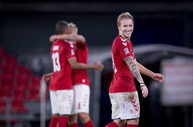 Denmarks Daniel Wass after the Nations League match between Denmark and England in the Park, Tuesday 8 September 2020, Copenhagen Denmark,  Copyright: Ritzau Scanpix LiselottexSabroex COP101 spdk20200908-225605-L