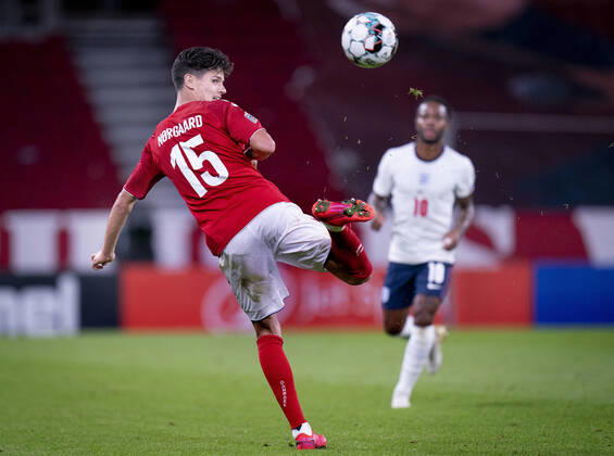Denmarks Christian Noergaard during the Nations League match between Denmark and England in the Park, Tuesday 8 September 2020, Copenhagen Denmark,  Copyright: Ritzau Scanpix LiselottexSabroex COP101 spdk20200908-230531-L