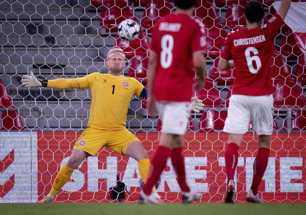 Denmarks Kasper Schmeichel during the Nations League match between Denmark and England in the Park, Tuesday 8 September 2020 Kasper Hjulmand is satisfied with the imprint he has left in his first national team gathering, even though it only turned into a single point in two matches. Ritzau writes , Wednesday 9 September 2020, Copenhagen Denmark  Copyright: Ritzau Scanpix LiselottexSabroex cop777 spdk20200909-073056-L