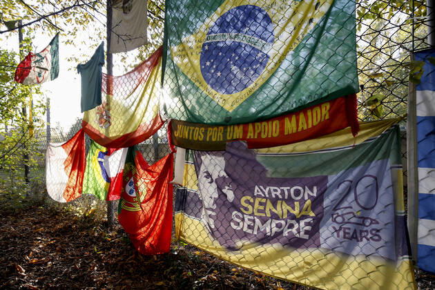Motorsports FIA Formula One World Championship 2020, Grand Prix of Emilia Romagna, Tributes to Ayrton Senna Imola Italy