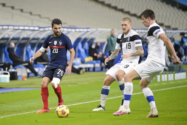 Leo Dubois (France) FOOTBALL : France vs Finlande - Match Amical - stade de France - 11 11 2020 JBAutissier Panoramic 
